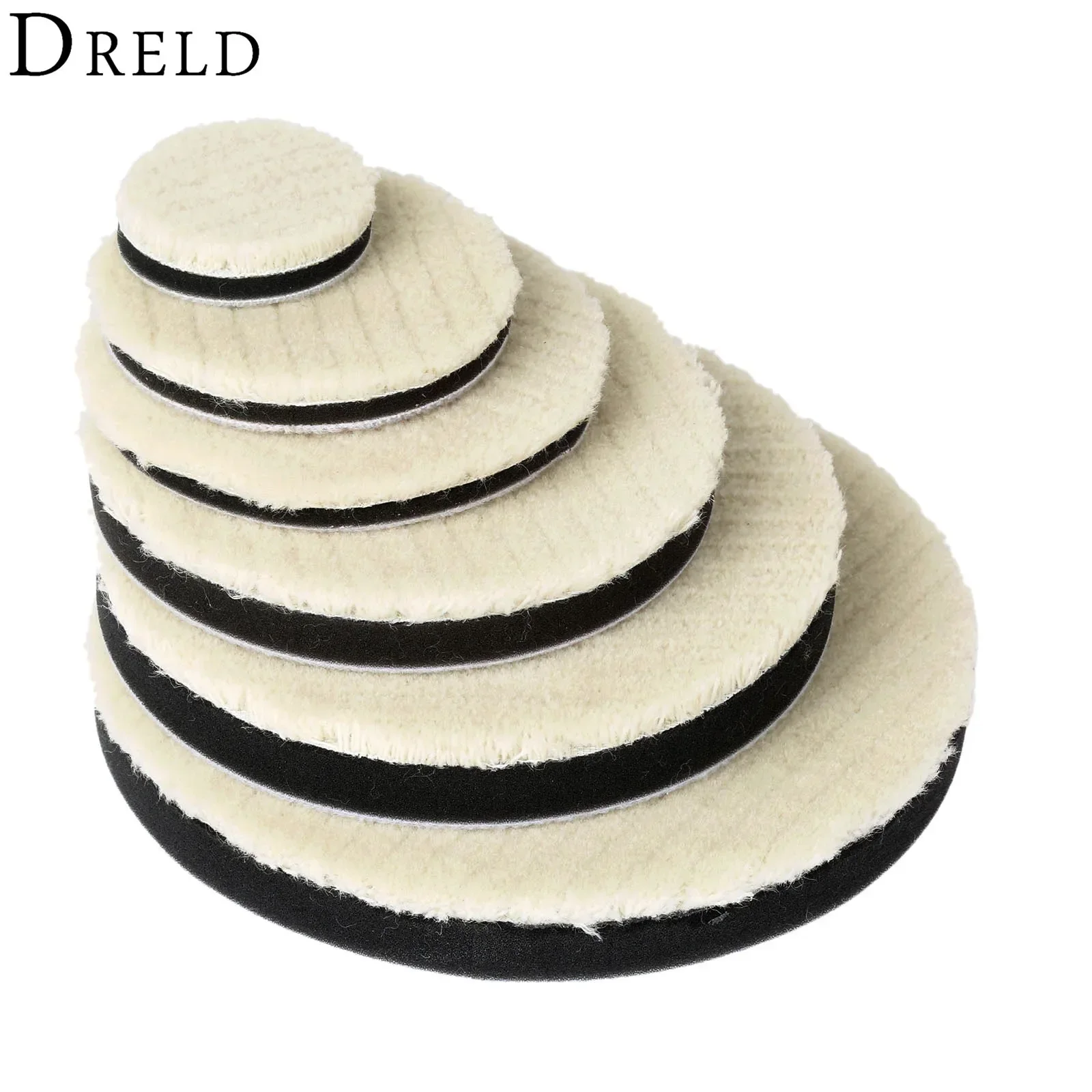 Dreld Peças Almofada de Polimento de lã para Polidor de Carro Enceramento Polimento Moagem Disco Roda para Limpeza de Cuidados Polegada