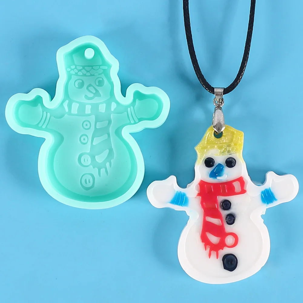 Christmas Mold DIY Resin Crystal Epoxy Mold Snow Tree Pendant Keychain Listing Jewelry Silicone Mold Resin Merry Christmas