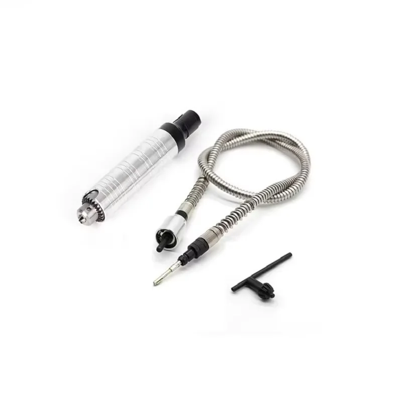 4mm/6mm Multifunctional Flexible Shaft Grinder Jewelry Engraving & Polishing Tool with Steel Handpiece Chuck and Hanging Handle