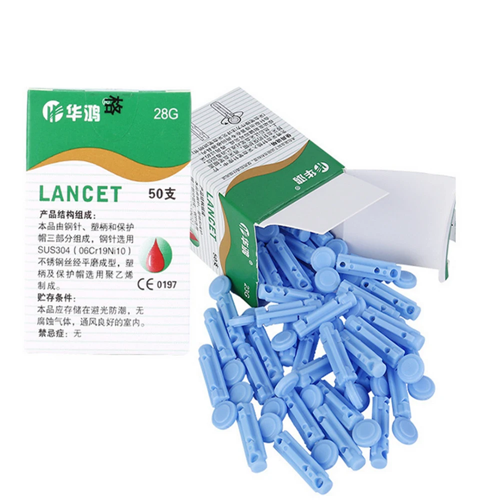 50pcs Disposable Blood Collection Needle Sterile For Pen Lancets Fleam Vent Drain Blood Lancet 28g