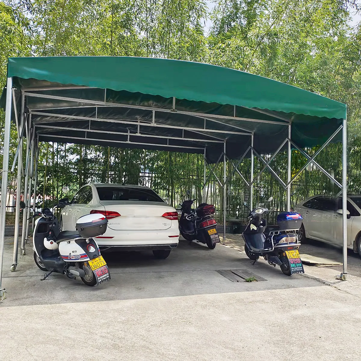 Large push-pull canopy telescopic awning food stall supper tent outdoor rainproof mobile carport activity hood