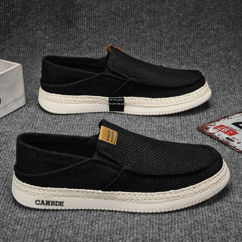 Men's shoes cloth summer men's breathable linen Beijing canvas shoes pedal casual board lazy tide shoes