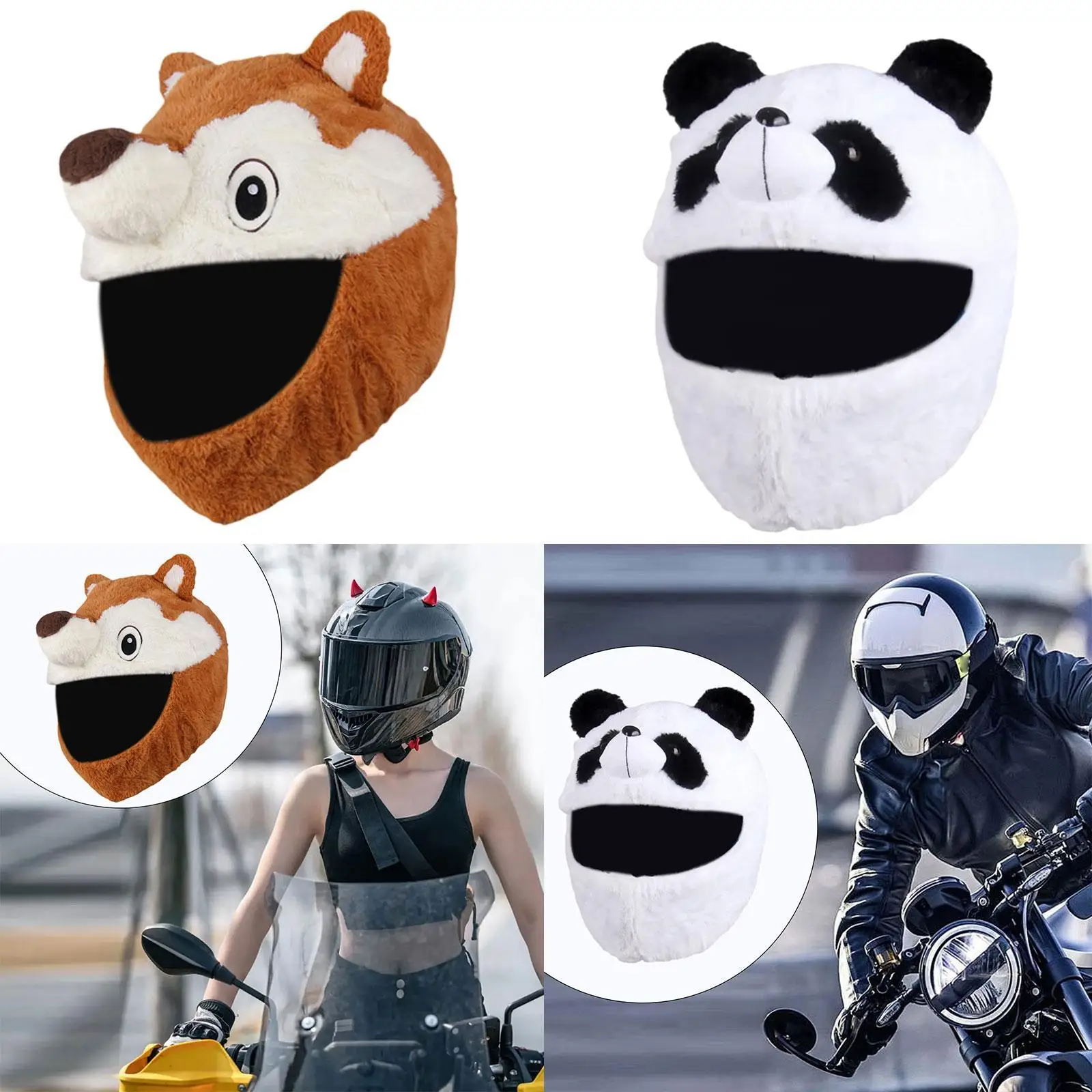 Generic Cartoon Helmet Cover Helmet Decoration Riding Gear Attractive Motorbike