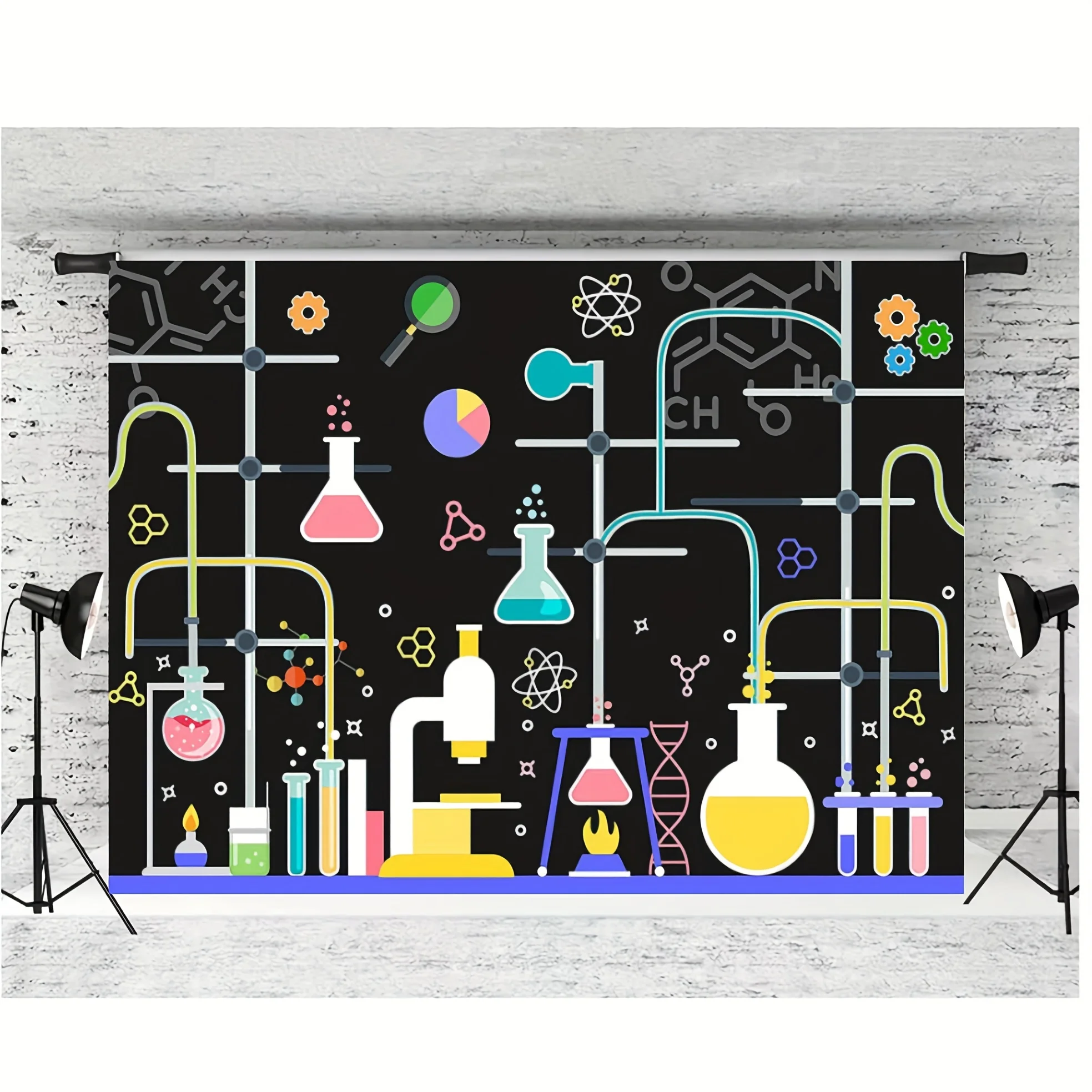 Mad Scientist Lab BannerBirthday and science parties with a chemistry experiment theme suitable for photo booths and decorations