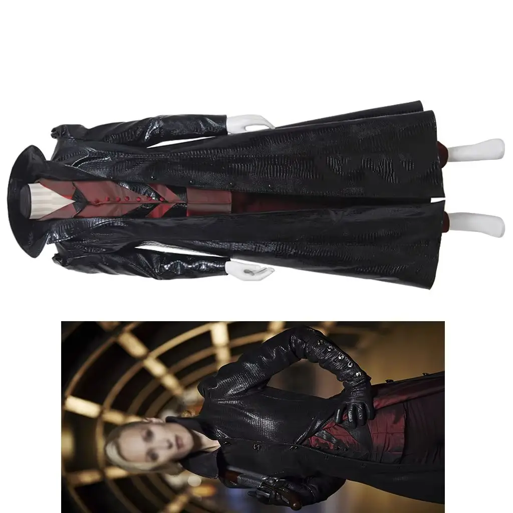 

Dracula Jane Wetherby Cosplay Vampire Hunter Adult Women Retro Uniform Suit Long Trench Halloween Carnival Party Combat Costume