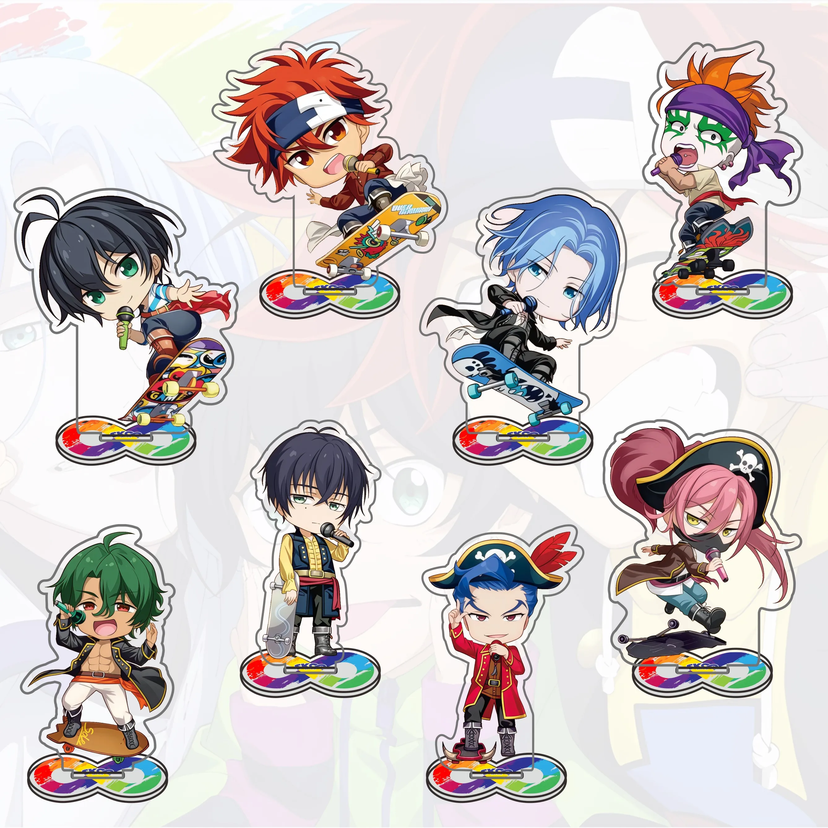 

Anime Sk8 The 10cm Acrylic Standee Reki Kyan Langa Hasegawa Cosplay Prop Chains Desktop Ornaments Jewelry