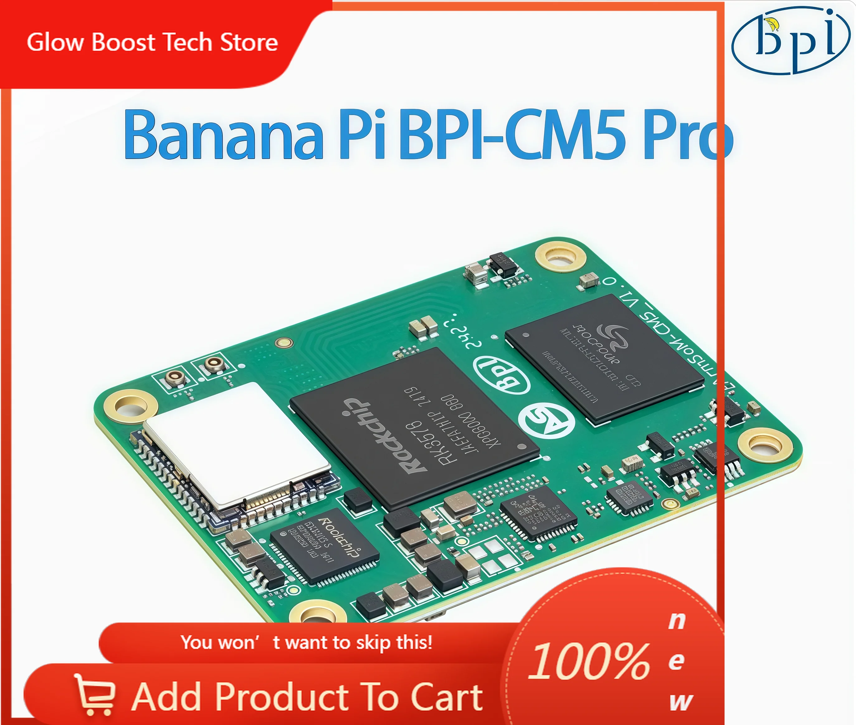

Плата NYBanana Pi Bpi-cm5 Pro 8+64 ГБ / 4+32 ГБ на базе чипа Rockchip RK3576