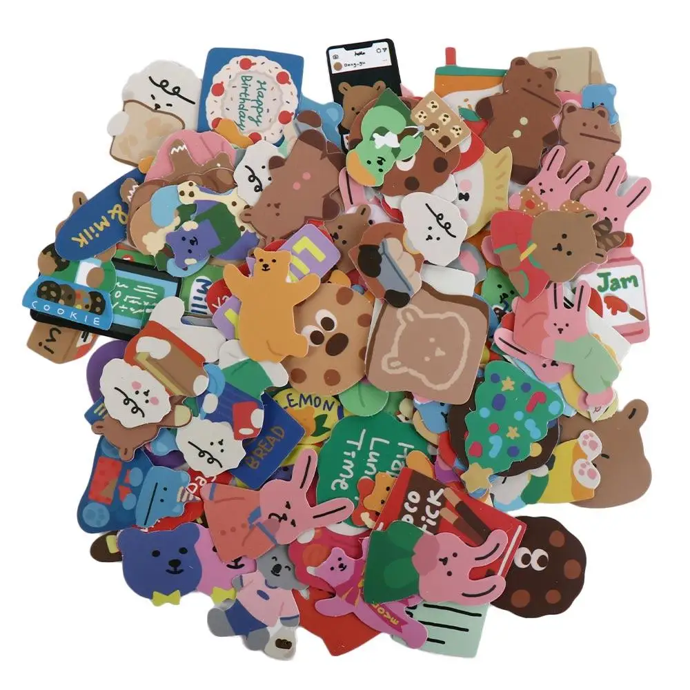 Water Cup Decor Notebook Skateboard Accessory Decorative Sticker Korean Bear Stickers Waterproof Stickers Animal Cat Stickers