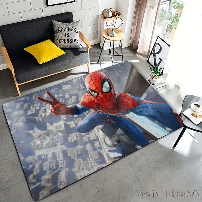 Avengers Spider Man Printing Carpet for Living Room Bedroom Kids Room Home Decor Rug Non-slip Sofa Mat Rugs for Bedroom