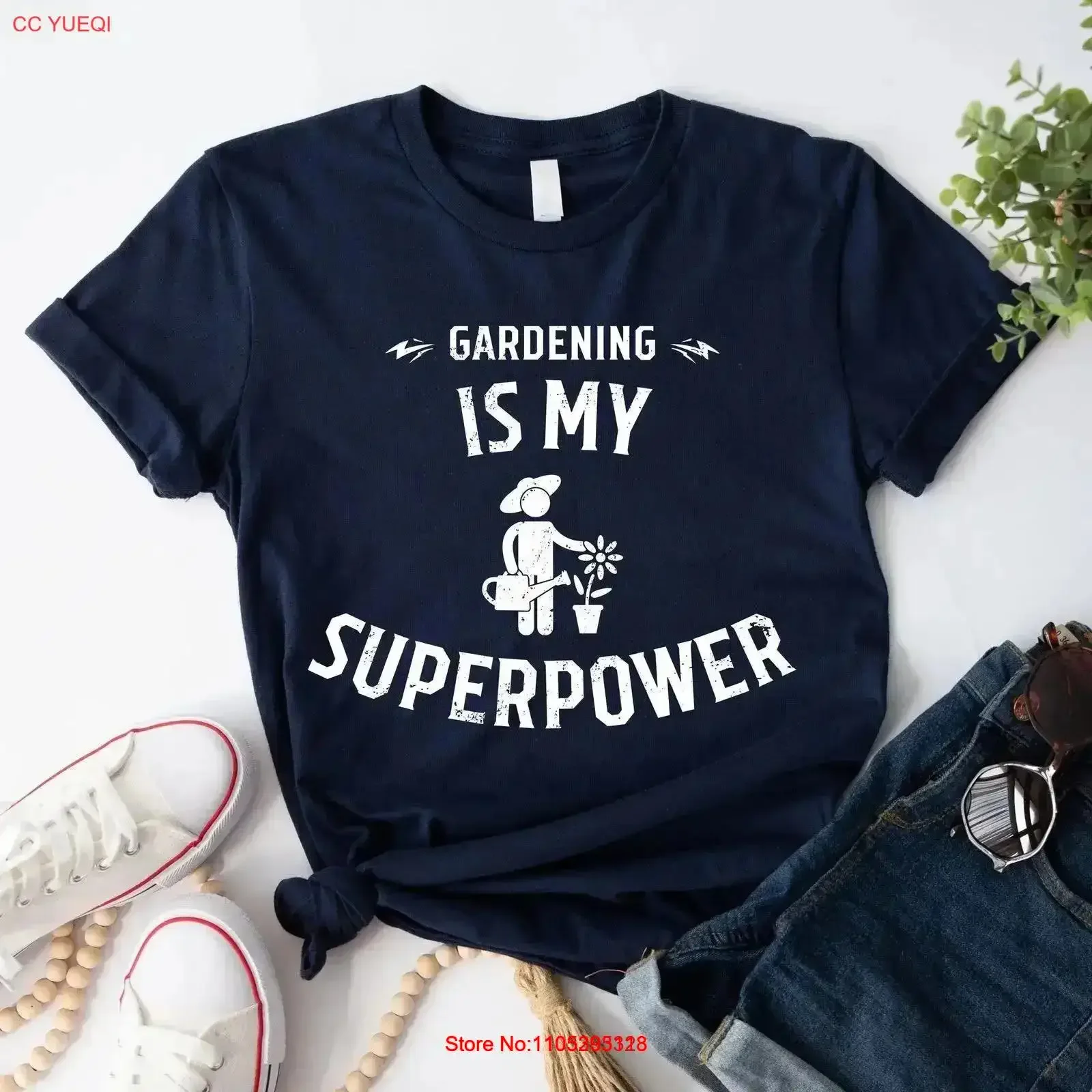 Gardening is my superpower T Shirt Gardener Plant Lover Therapy Garden Farmer Botanical vintage Washed Soft Breathable vintage