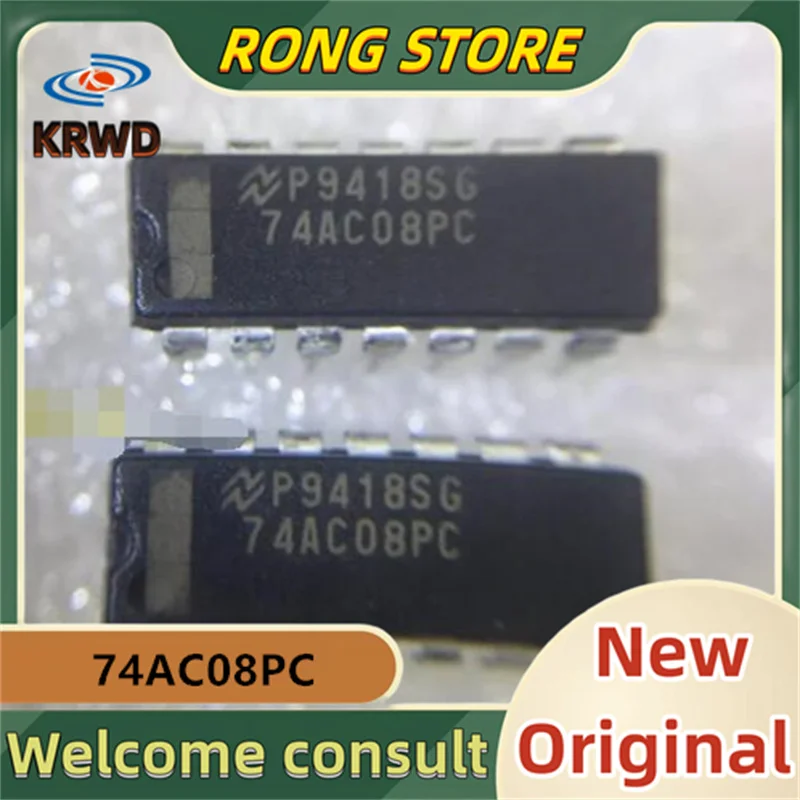 74AC08PC DIP14, Original, Nouveau, 10Pcs