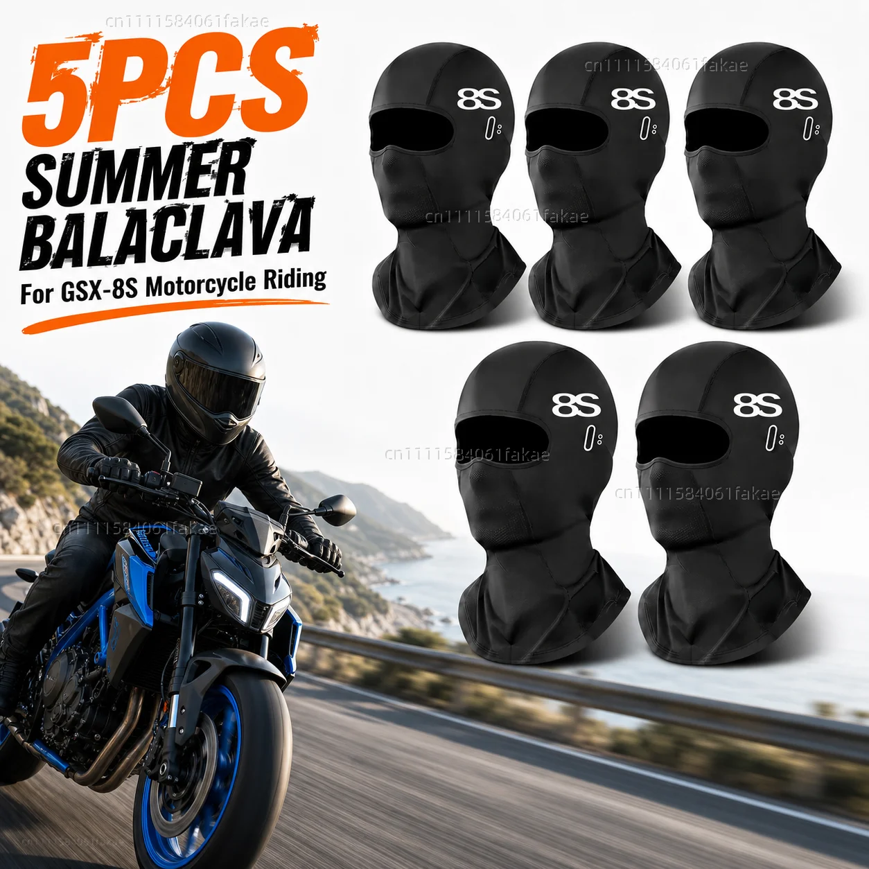 

5PCS Motorcycle Balaclava Summer UV Protection Glasses Face Breathable Hole For SUZUKI GSX-8S GSX8S GSX 8S 2023 All Years Riding