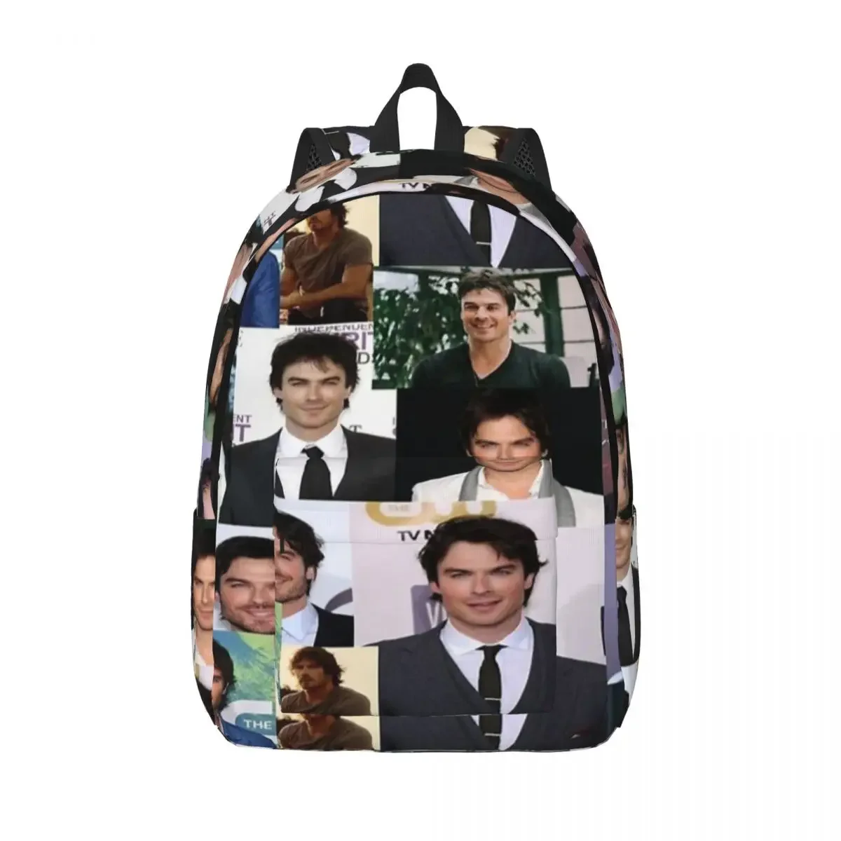 Ian Somerhalder The Vampire Diaries Teenage Backpack Sports Student Travel Damon Salvatore Daypack for Men Women Shoulder Bag