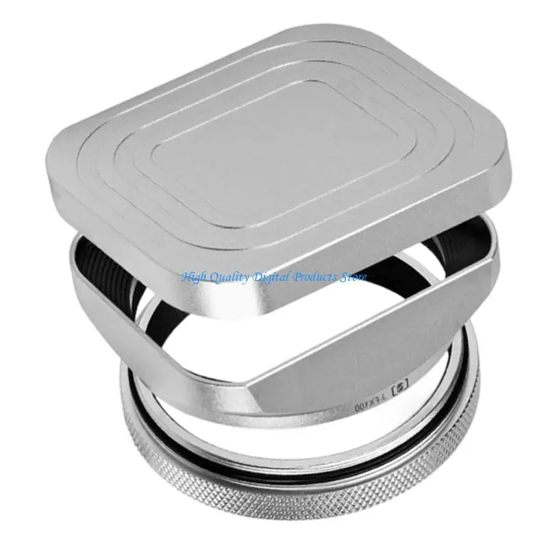 

U2JE Aluminium Lens Hood Replacement for X100V/X100VI/X100F Protective Lens Hood Square Light Photography Accessories