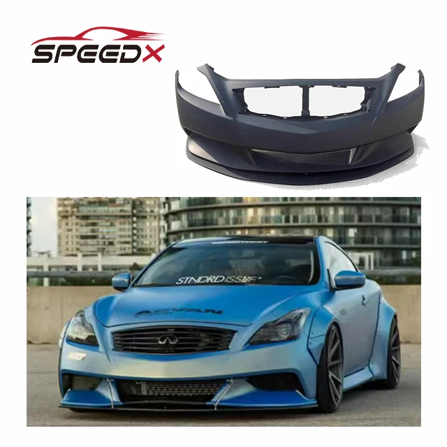 

For Infiniti G37 Coupe LB Wide Front Bumper Body Kit G37 Coupe Carbon Wide Front Bumper Front Lip