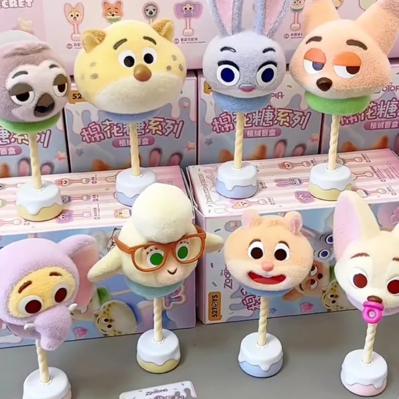 

52Toys Zootopia Cotton Candy Series, плюшевая слепая коробка, модная игра, игрушка ручной работы, экшн-фигурка аниме, настольный декор, орнамент, подарки