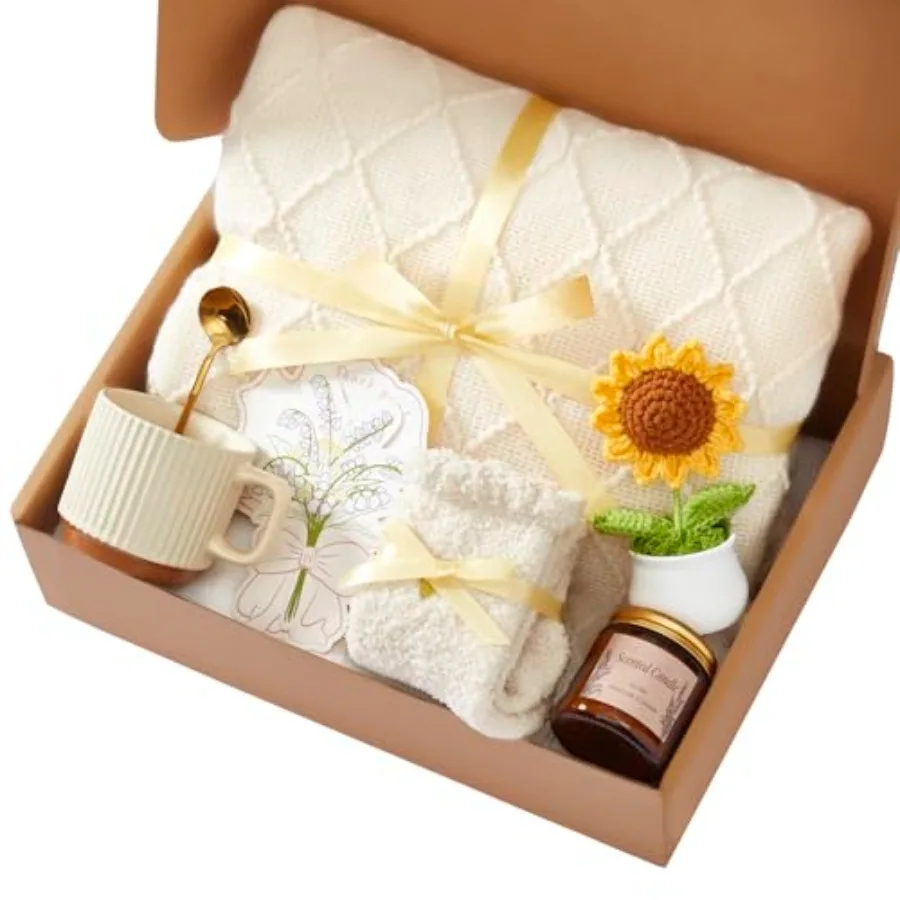 

Подарки на день рождения для женщин: Набор для ухода за собой «Подсолнух» для поднятия настроения, подарочные корзины для скорейшего выздоровления, корзины для выражения заботы, подарочные наборы Thinki