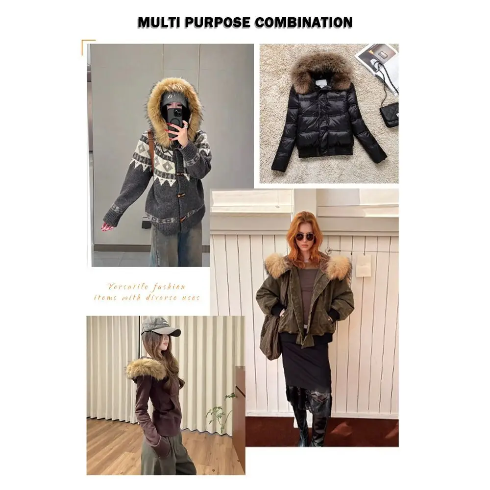 Trim Long Scarf Faux Fox Fur Scarf Lengthened Scarf Warm Thickened Dress Cape Faux Fur Windproof Shawls Leather Jacket