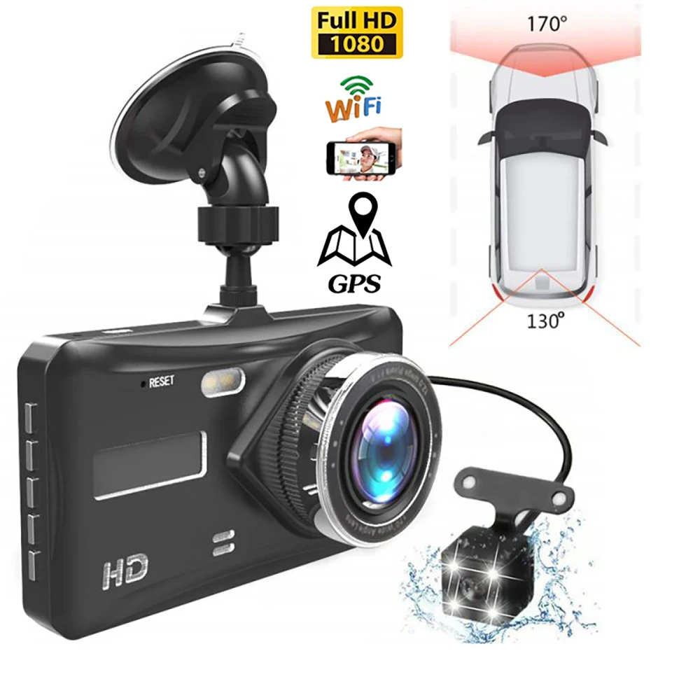 Car DVR WiFi Full HD 1080P Dash Cam Rear View Vehicle Camera Drive Video Recorder Night Vision Auto Dashcam GPS Car Accessories