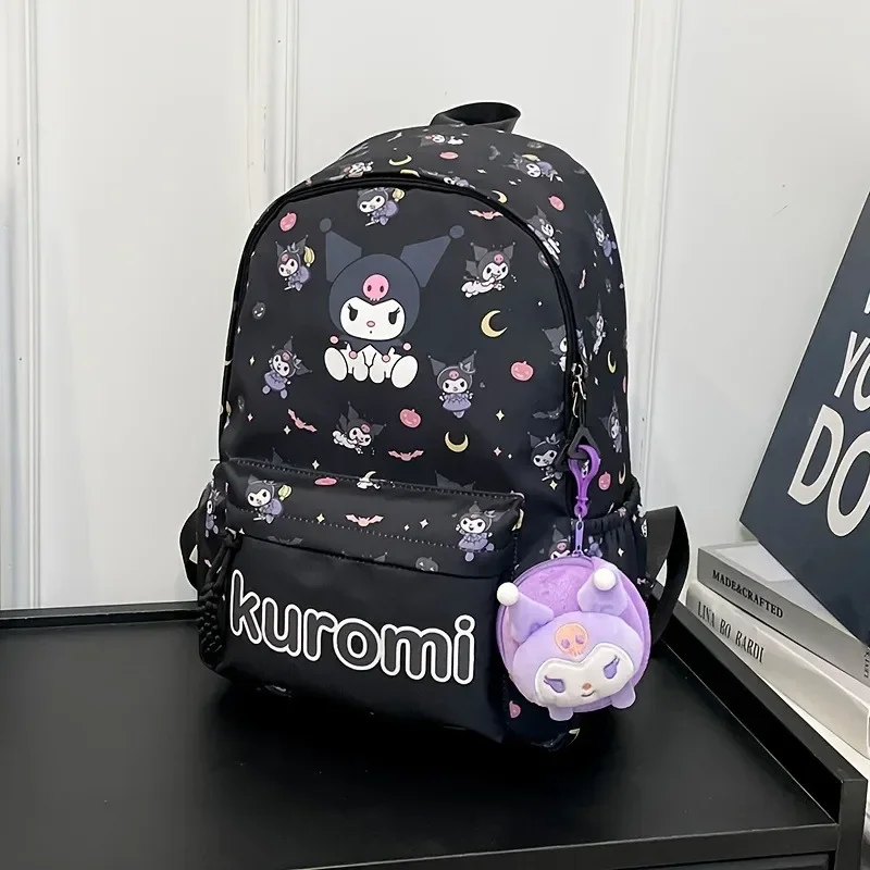 Kuromi Backpack for Girls Cinnamoroll Cute Hello Kitty Sanrio Cartoon Anime Schoolbag Bag Girl Casual Travel Commute Knapsack