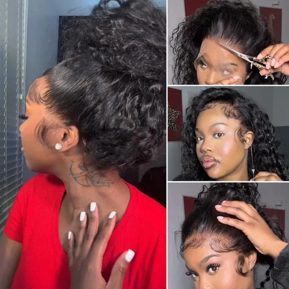 360 HD Full Lace Curly Wigs Human Hair Preplucked 13x6 13x4 Lace Frontal