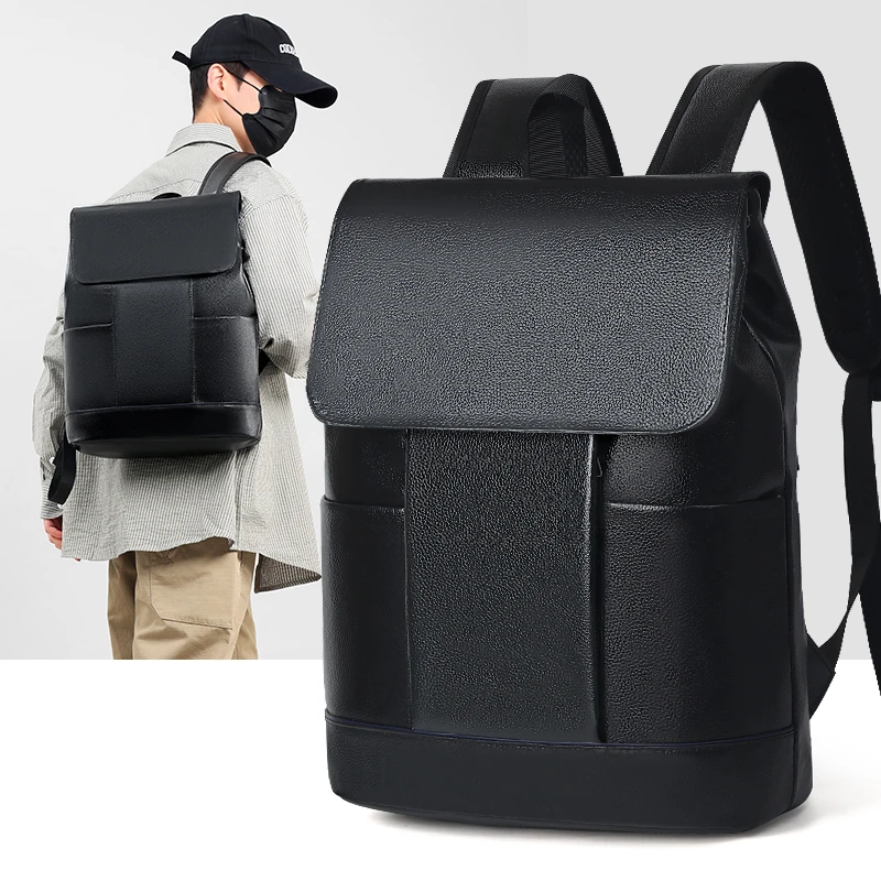 

Fashionable men's PU solid color new popular shoulder bag backpack handbag mochila hombre 백팩 bolsos para hombre рюкзак