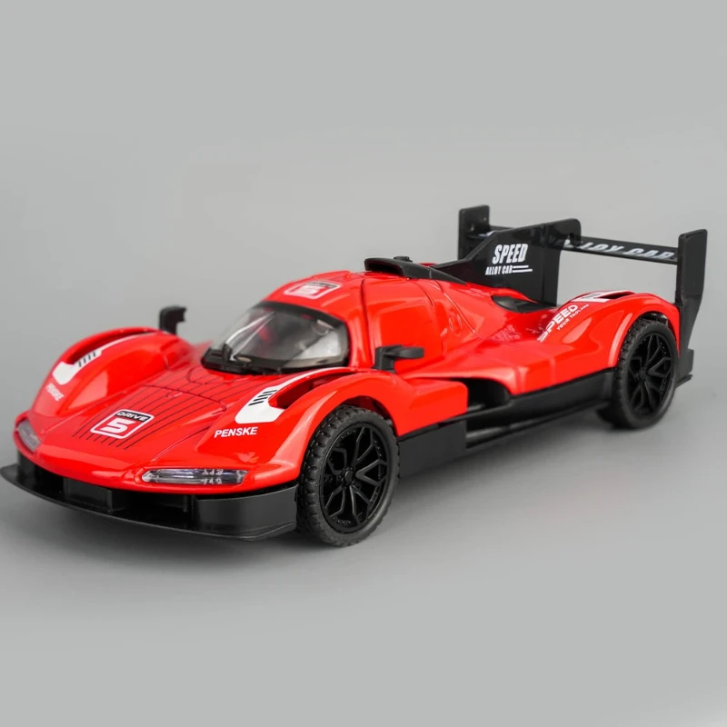 1/32 Le Mans 963 coche de carreras de aleación modelo niños niño vehículo de juguete regalo de cumpleaños Diecast Metal miniatura Voiture decoración del hogar