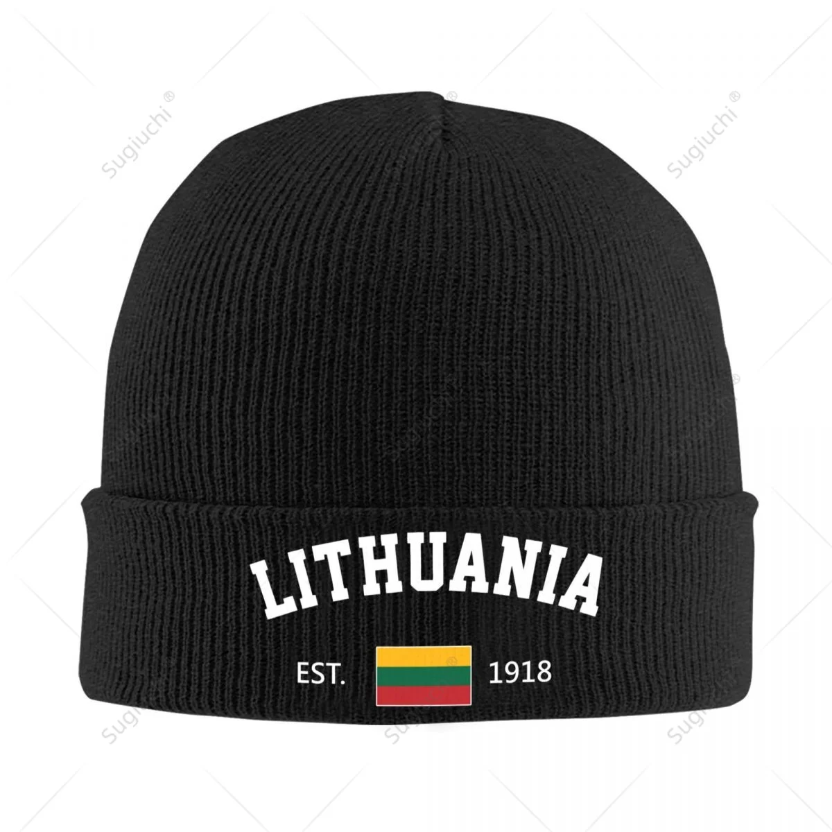 Knitted Hat Unisex Lithuania EST.1918 Independence Day For Men Women Boys Winter Autumn Beanie Cap Warm Bonnet