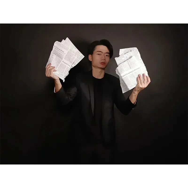 Torn and Restored Newspaper Single Hand by Angel Stage Magic Tricks Party Show Illusion Magician Prop Gimmick Illusion Accessory