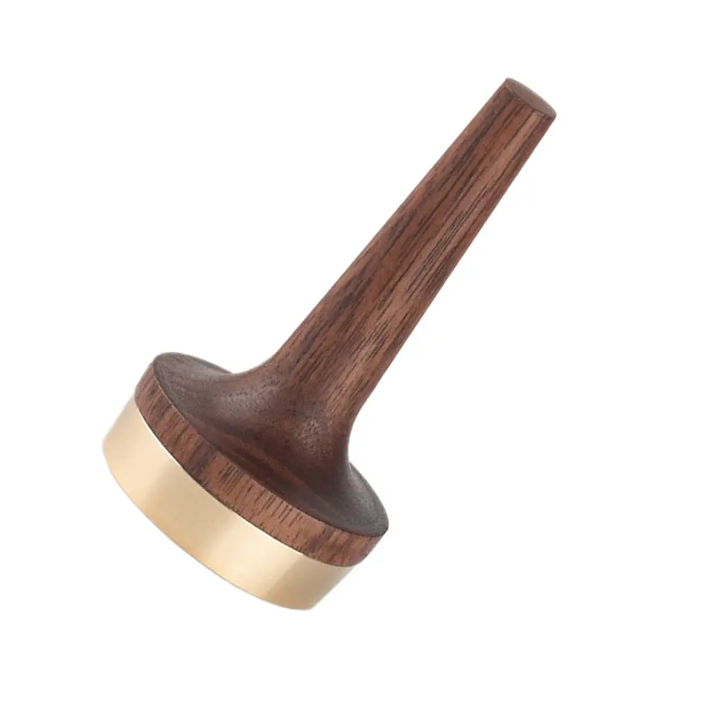 

1Pcs Black Walnut and Brass Ring Stand Jewelry Display Shelf Small Footprint Ring Holder for Bedroom Vanity Retro Chic Storage