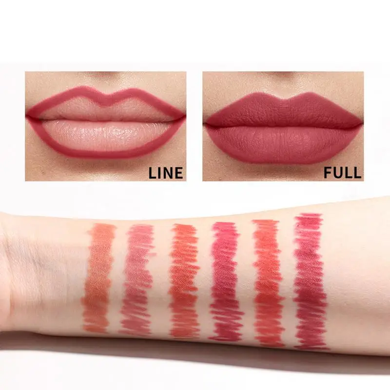 Matte Lipliner Waterdichte Make-Up Vrouwen Vlekvrije Cosmetica Draagbare Lipliner Potlood Langdurige Valentijnsdag Lipliner