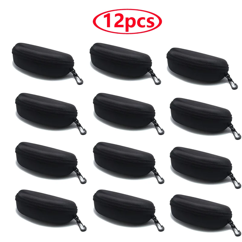 Ah-Mee Tragbare Reißverschluss Karabiner Sonnenbrille Schutz Box Harte Brillenetui 5