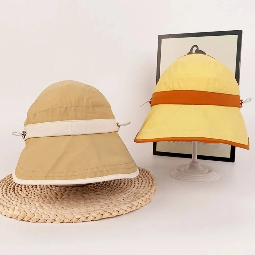 

Korean Style Candy Color Bucket Hat Solid Color Quick-dry Summer Sunhat Anti-UV Sun Hat Shading Hat Children's Empty Top Cap