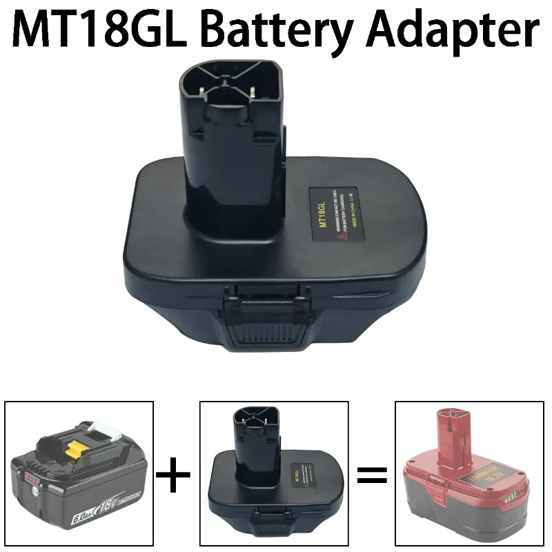 

MT18GL Battery Adapter Converter for Makita 18V LXT Lithium Ion Battery Convert To for Craftsman 19.2V Ni-MH Battery Power Tools