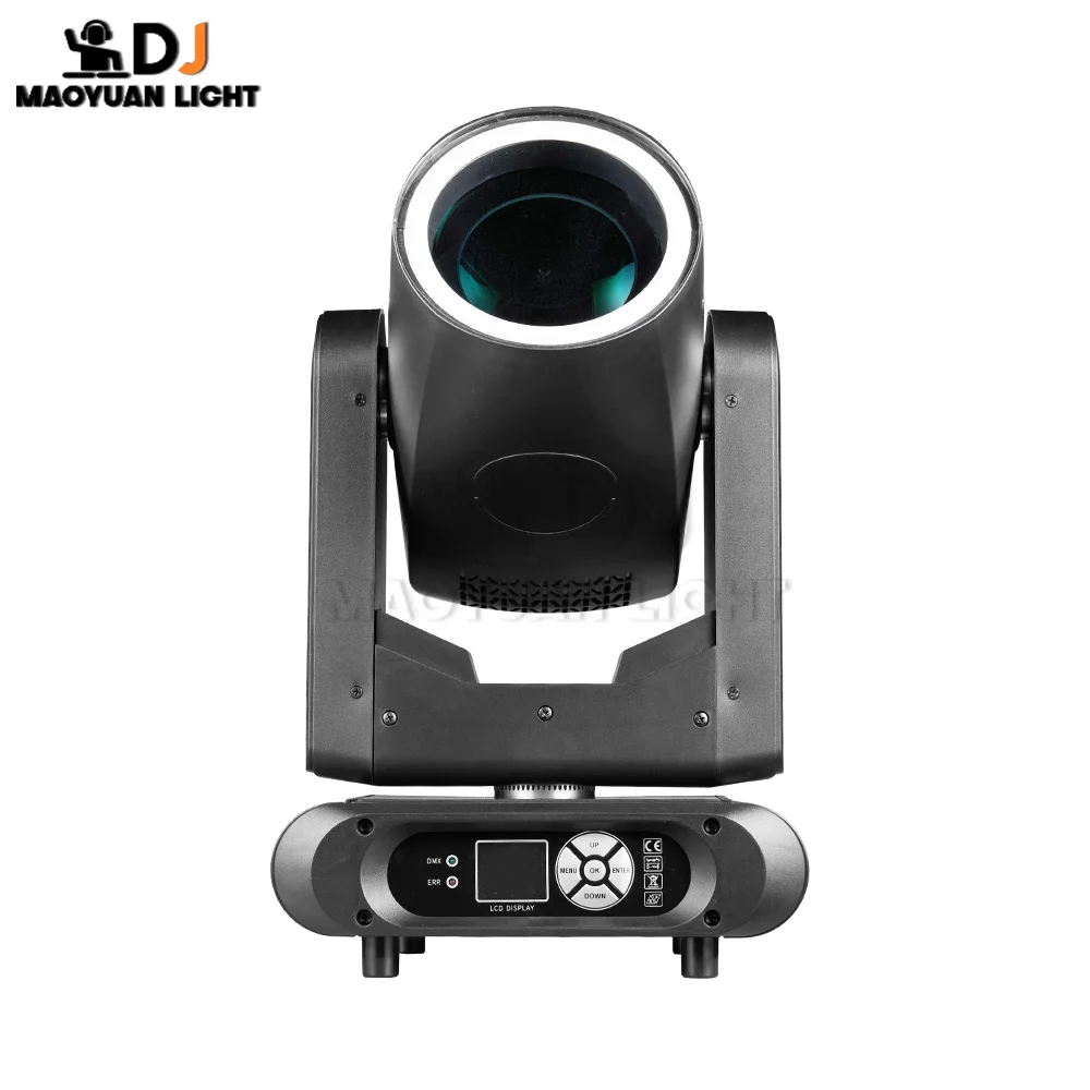 جديد 300 واط LED شعاع تتحرك رئيس ضوء مع حلقة قوس قزح الصقيع التركيز تأثير ضوء المرحلة DMX512 ل DJ ديسكو الزفاف الحفل بار