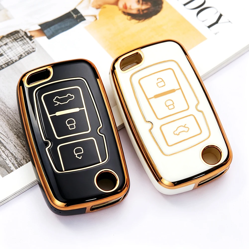 TPU Remote Car Key Case Cover for Geely Emgrand EU 7 EC7 EC715 EC718 EC7-RV EC715 EC718-RV GC5 GC6 EC8 SL Keychain