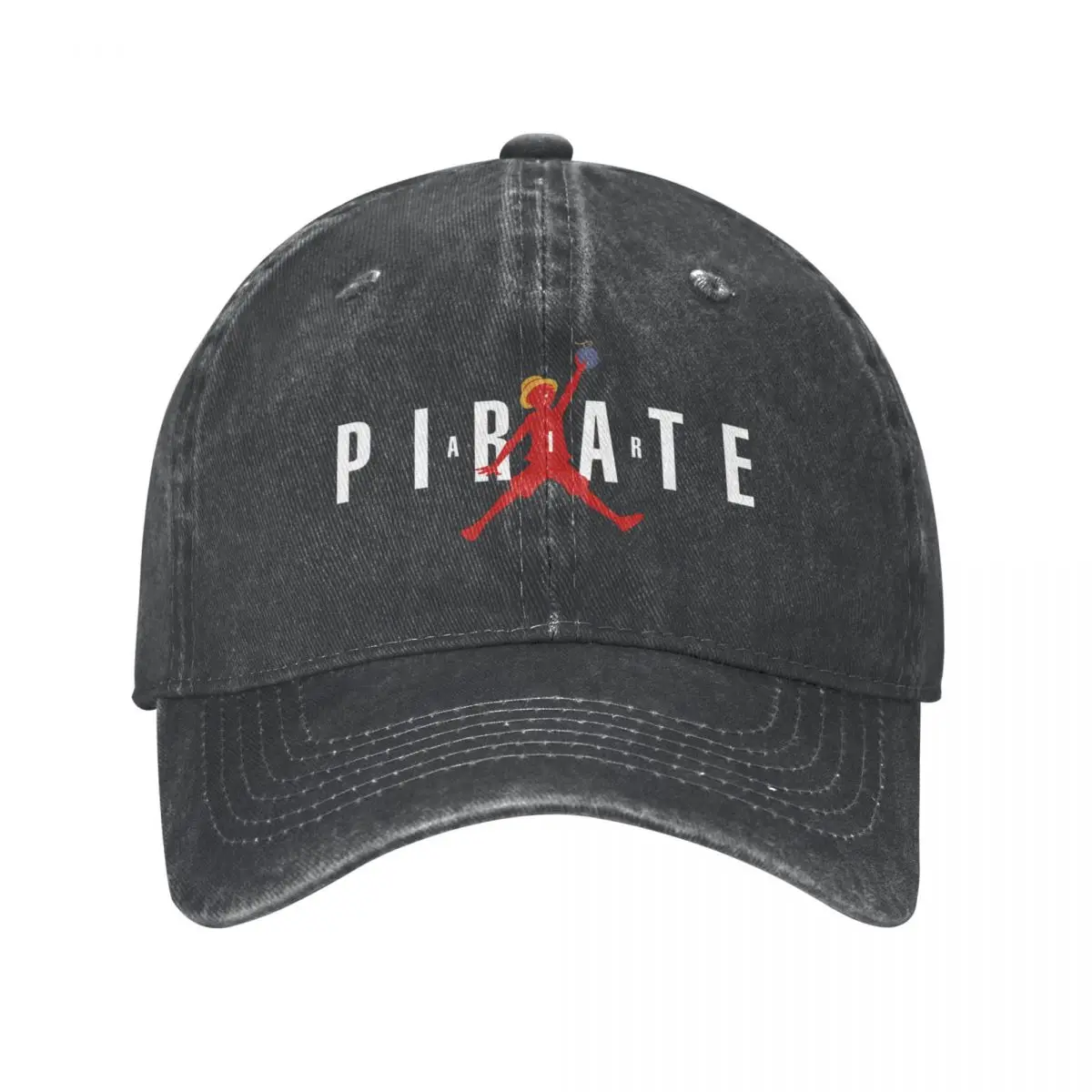 One Piece Air Pirate Baseball Cap Vintage Distressed Denim Sun Cap for Men Women Outdoor Workouts Caps Hat