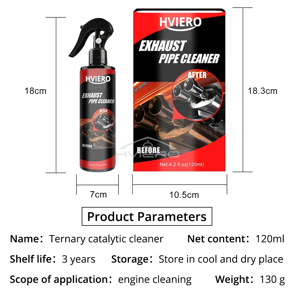 30ml 120ml Remover Rust Car Exhaust Pipe Anti-Rust Spray Metal Surface Cleaner Multi-Purpose Maintenance With Sponge Brush Clean