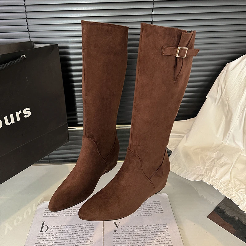 

Женские высокие сапоги, длинные эластичные массивные сапоги