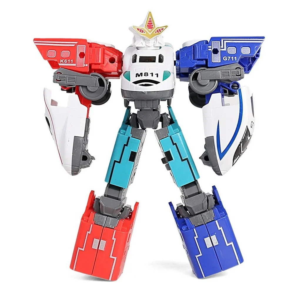 Anime Movie Three-in-one Car Fit Robot Train Action Figure Model Children's Toys for Boy