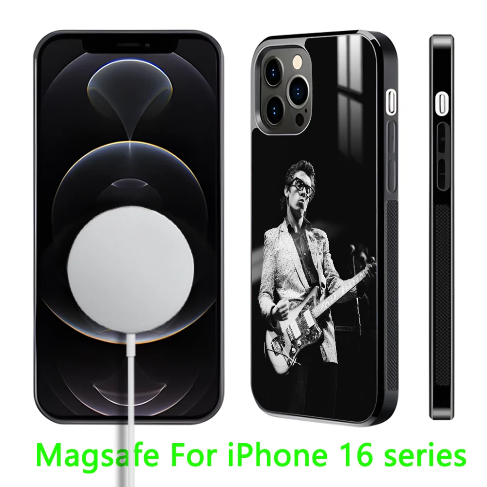 Singer E-Elvis C-Costello Phone Case For iPhone 16 15 14 13 12 11 Pro Max Plus Mini Magnetic Magsafe Wireless Charging Cover