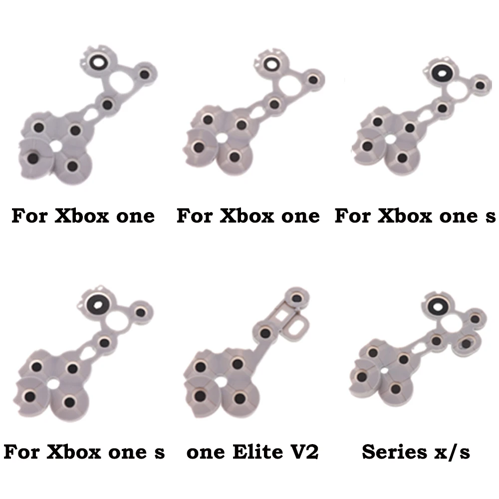 2 PC Wireless Controller Leitfähiger Gummi für Xbox One S Slim X / Series One S X / Elite V1 V2 Gamepad Silikon-Tasten D-Pad
