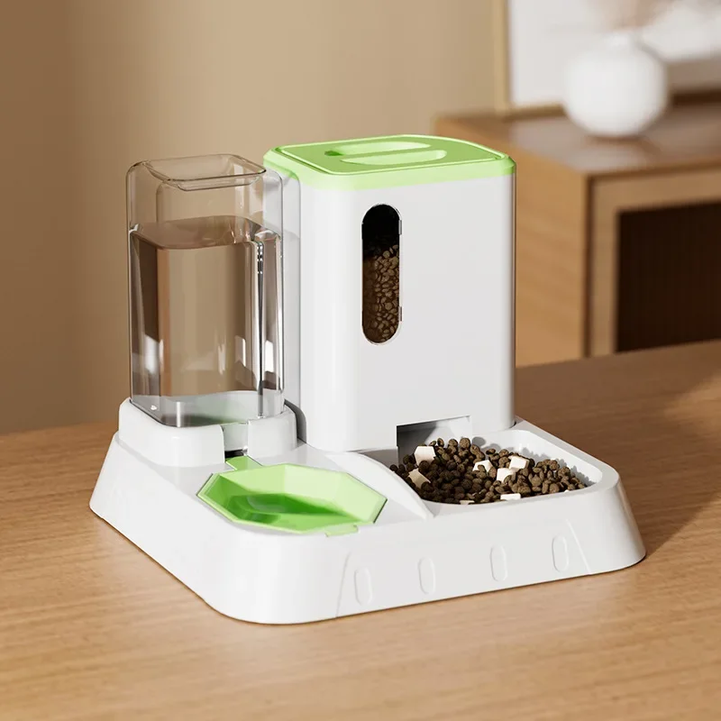 Gravity Automatic Dog Cat Food Feeder and Water Dispenser Suitable for Feeding Pets at Work on Business Traveling