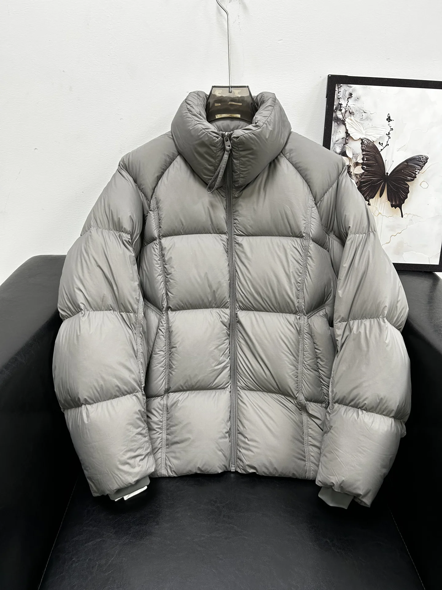 

Casual Japanese Sle Puffer Jaet Men's Thiened Stand Collar Bread Clothes Urban Leisure Daily Wear Warm Long Sve Zipper