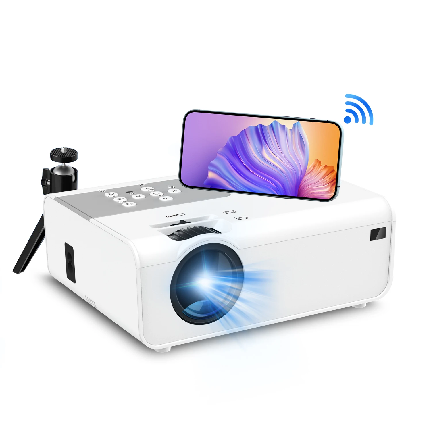 Salange-miniproyector portátil P92, proyector de cine en casa con WiFi, 1080P, Full HD, LED