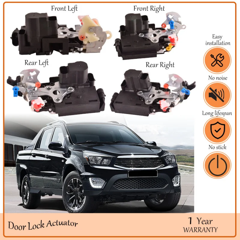 

Front Rear Left Right Door Lock Latch Assy For SsangYong Rexton 1 2 W 2001-2019,oem 7121008032,7122008032,7131A08003,7132A08003