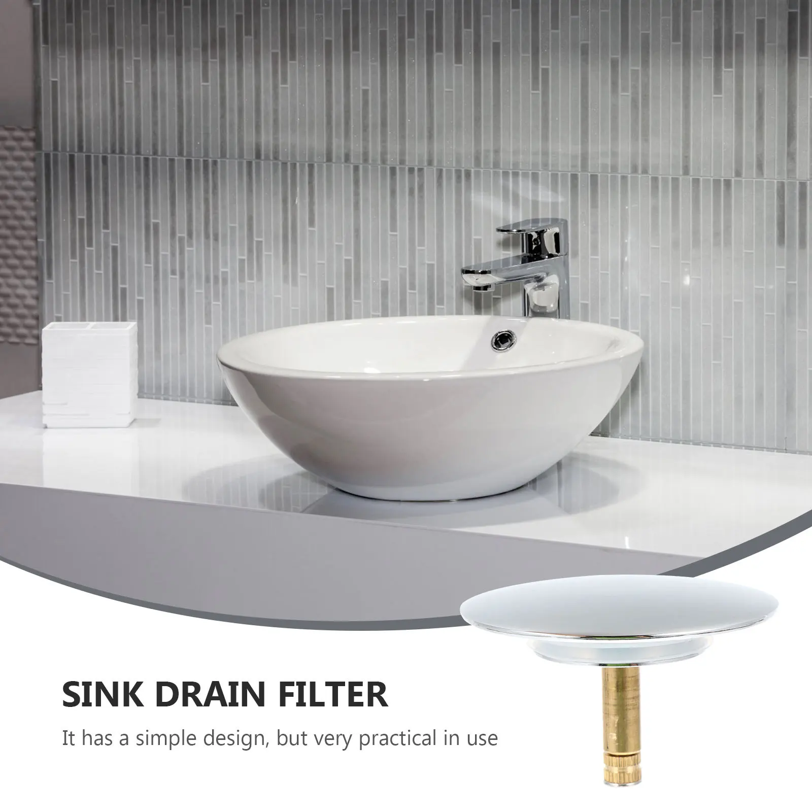 

Metal Sink Drain Cover Strong Sealing Floor Drain Stopper Odor Proof Insect Resistant Durable Strainer For Kitchen