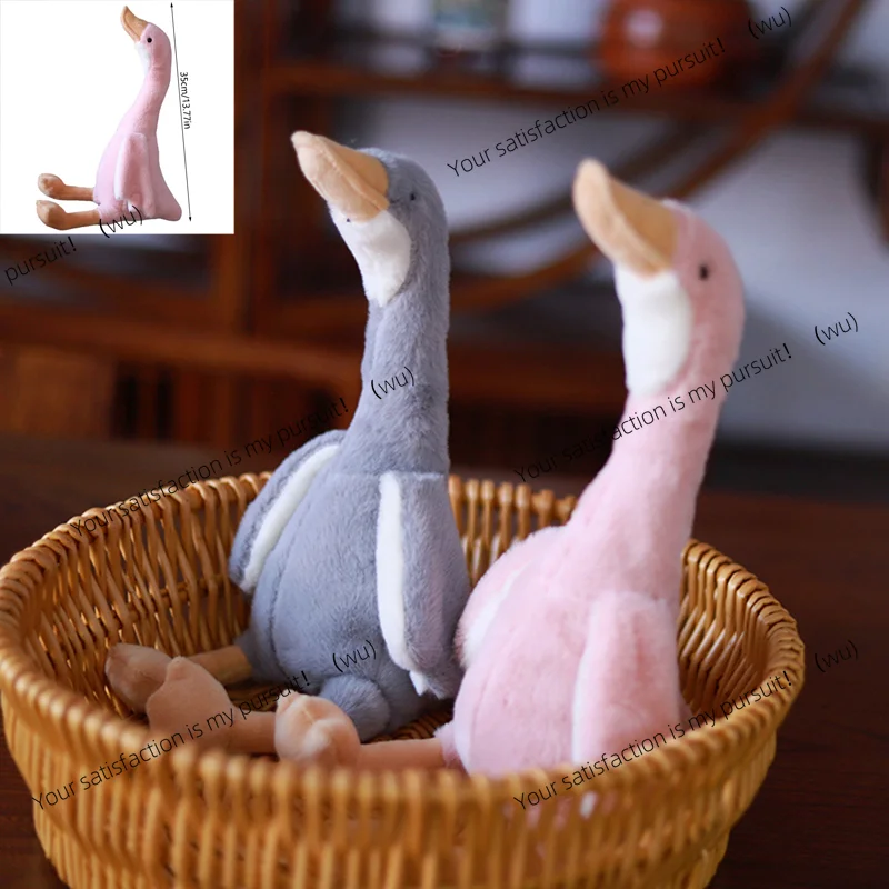 Long Neck Goose Stuffed Plush Doll Cute Soft Stuffed Dolls Plushie Animals Toys for Kids Baby Children Birthday Gifts