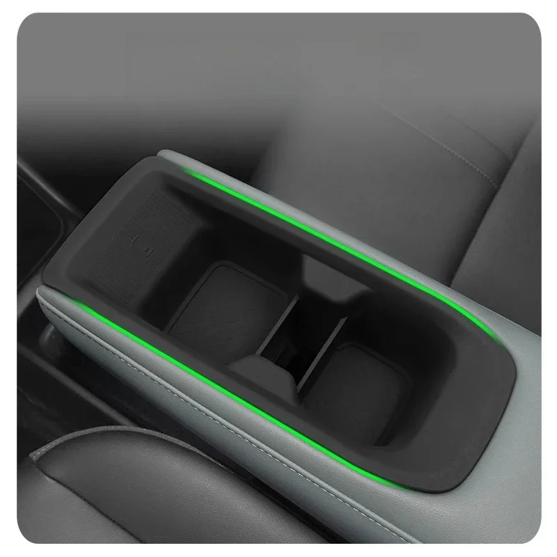 لـ Wuling Spark EUV 2024 صندوق تخزين معدل للتحكم المركزي بطبقة سفلية - منظم أشتات ديكور مع تصميم مضاد للانزلاق #1