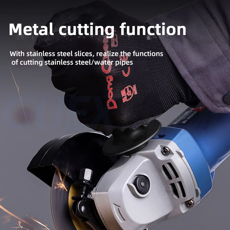 

Angle Grinder 800W High-power Polishing Machine Hand Grinding Polishing Side Switch Handheld Cutting Machine AC Electric Tool